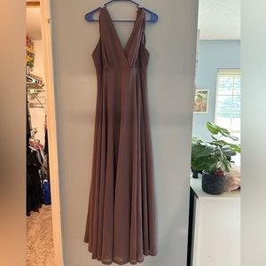 Small mauve bridesmaid dress